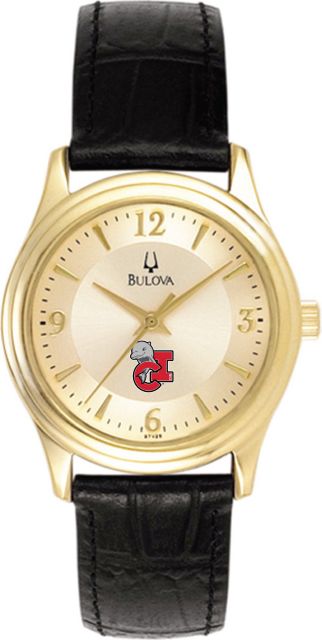 Bulova Ladies' Gold and Leather Watch - ONLINE ONLY