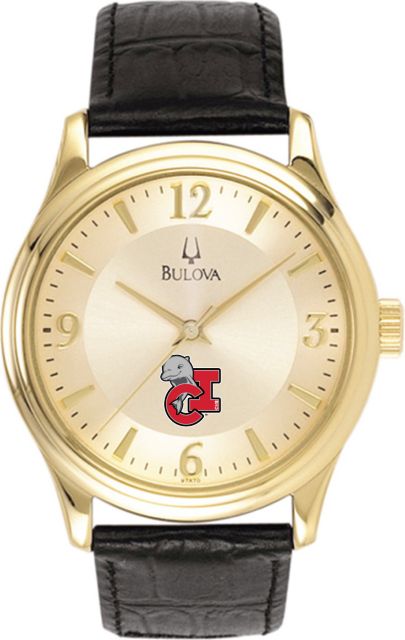 Bulova Men's Gold and Leather Watch - ONLINE ONLY
