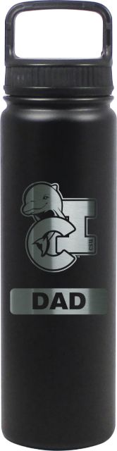 24 oz Matte Black Stainless Steel Water Bottle Dad