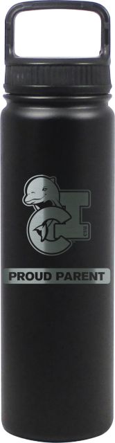 24 oz Matte Black Stainless Steel Water Bottle Proud Parent
