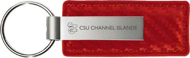 California State University - Channel Islands Dolphins Leather Carabiner Keychain