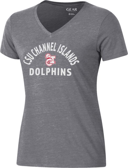 California State University - Channel Islands Dolphins Mom Women's V-Neck Short Sleeve T-Shirt