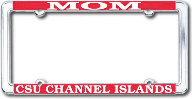California State University - Channel Islands Mom Chrome License Plate Frame