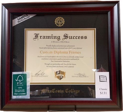 MiraCosta College 7'' x 9'' Classic Diploma Frame