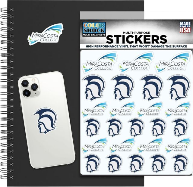 MiraCosta College Spartans Sticker Sheet