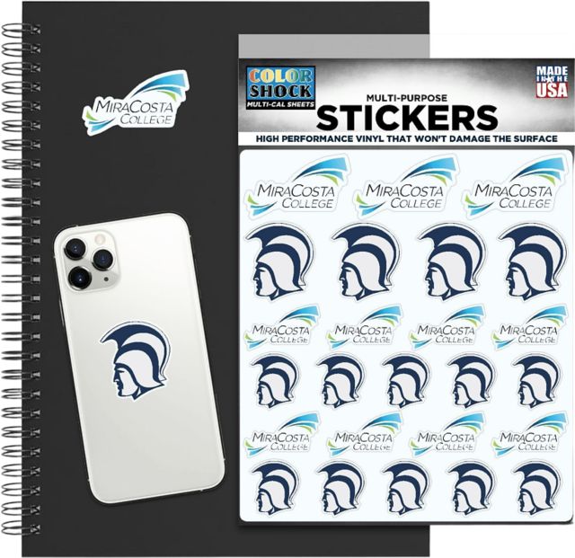 MiraCosta College Spartans Sticker Sheet
