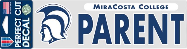 MiraCosta College Parent 3'' x 10'' Perfect Cut Decal