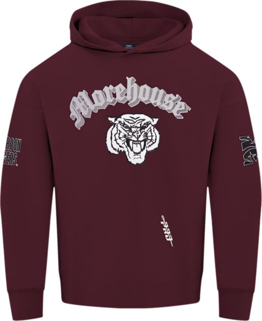 Morehouse College Maroon Tigers Drop Shoulder Hooded Sweatshirt