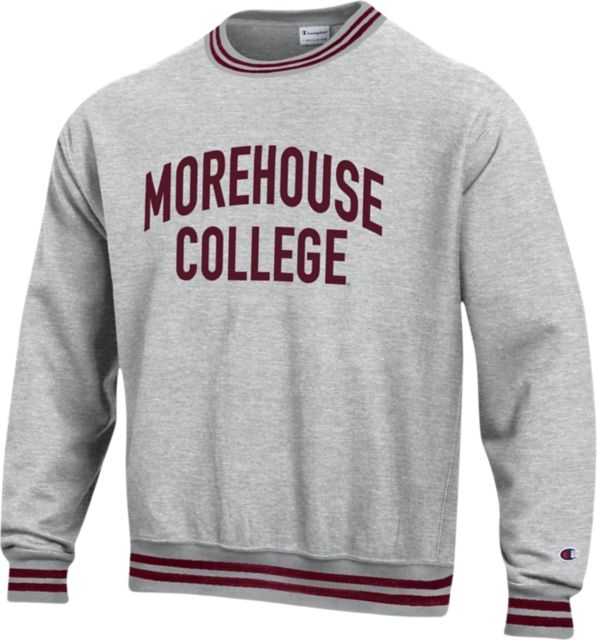 Morehouse College Reverse Weave Crew with Yarn Dye Trim Morehouse College
