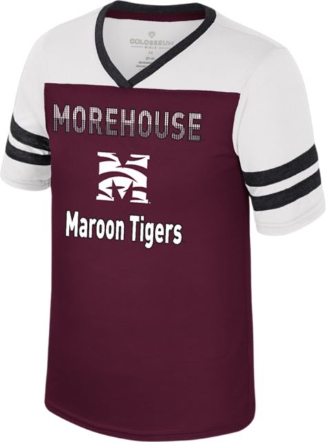 Morehouse College Maroon Tigers Youth Girls Bling Short Sleeve T-Shirt