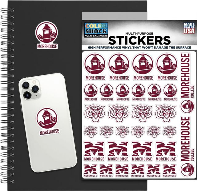 Morehouse College Maroon Tigers Sticker Sheet