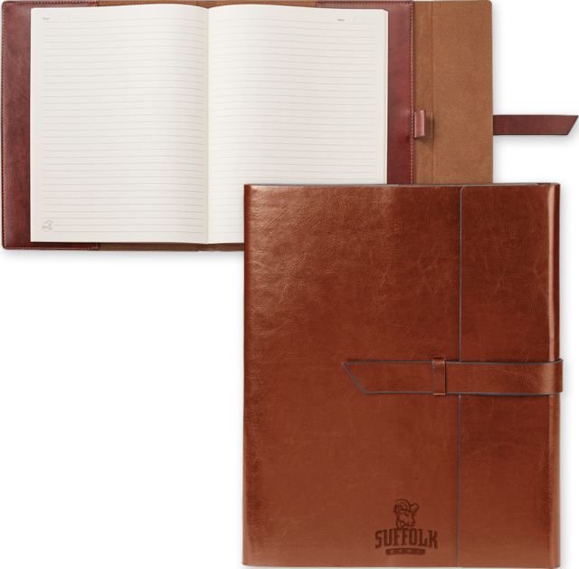 Suffolk University Fabrizio Portfolio w/Loop Closure Suffolk Rams with Mascot Stacked Engraved - ONLINE ONLY