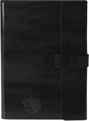 Arkansas Pine Bluff Fabrizio Portfolio w/Loop Closure Golden Lion Head Engraved - ONLINE ONLY