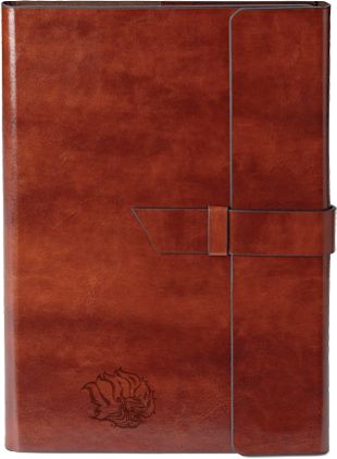 Arkansas Pine Bluff Fabrizio Portfolio w/Loop Closure Golden Lion Head Engraved - ONLINE ONLY