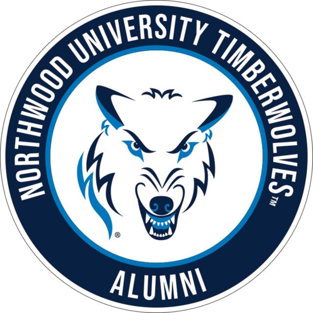 Northwood Medium Decal Northwood University Timberwolves Alumni - ONLINE ONLY