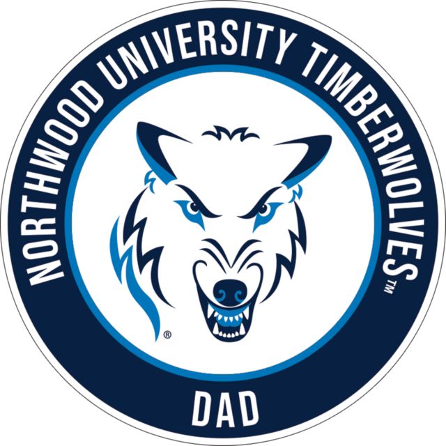 Northwood Medium Decal Northwood University Timberwolves Dad - ONLINE ONLY