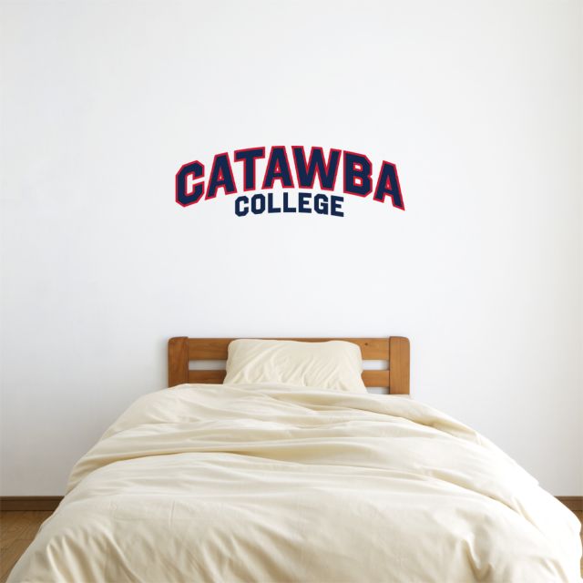 Catawba 1.5 ft x 3 ft Fan WallSkinz C Catawba College Athletics Stacked - ONLINE ONLY