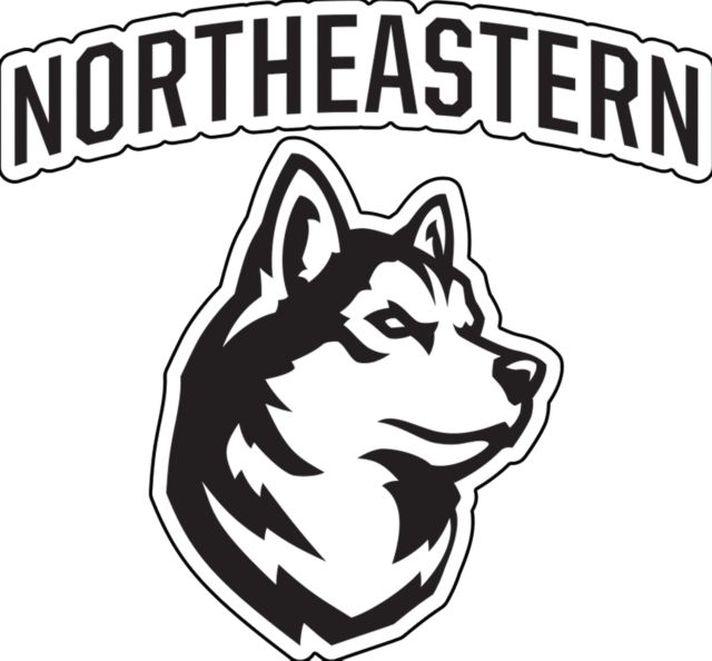 Northeastern Medium Decal Northeastern King Husky Lock Up - ONLINE ONLY