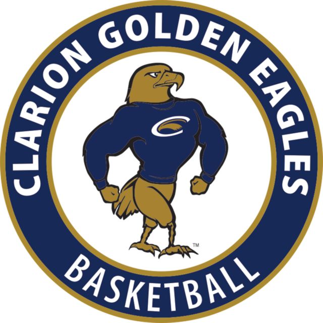 PennWest Clarion Medium Decal Clarion Golden Eagles Circle - Basketball - ONLINE ONLY