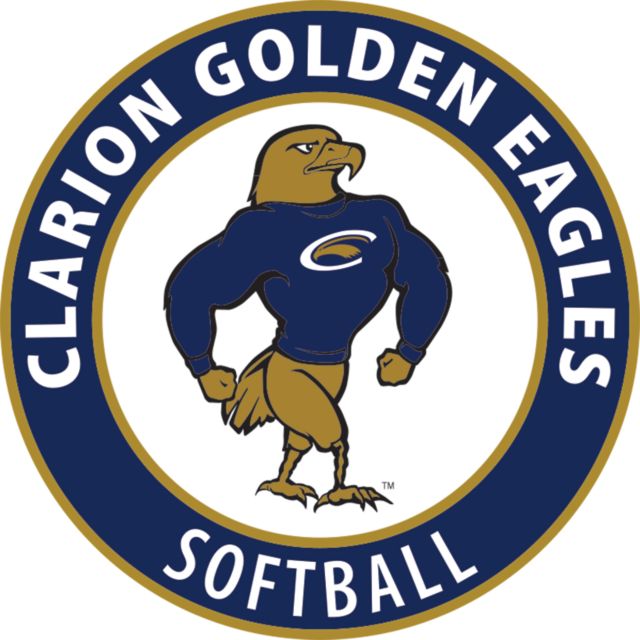 PennWest Clarion Medium Decal Clarion Golden Eagles Circle - Softball - ONLINE ONLY