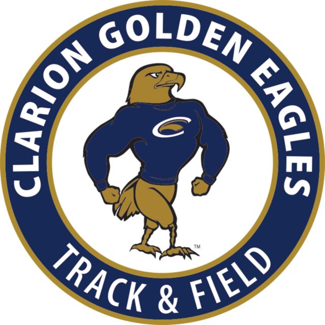 PennWest Clarion Medium Decal Clarion Golden Eagles Circle - Track and Field - ONLINE ONLY