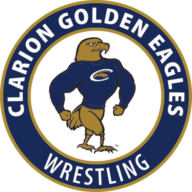 PennWest Clarion Medium Decal Clarion Golden Eagles Circle - Wrestling - ONLINE ONLY