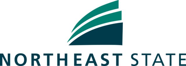 Northeast State Large Decal Northeast State with Icon Stacked - ONLINE ONLY