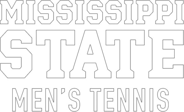 Mississippi State Medium Decal Mississippi State Stacked - Mens Tennis