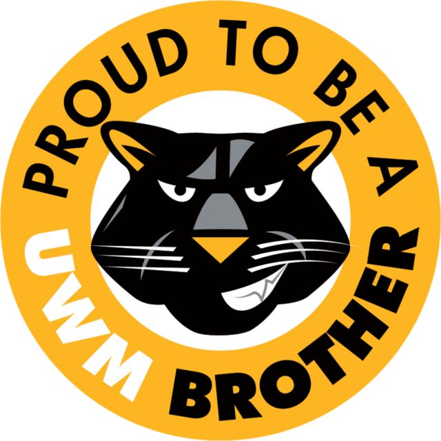 Wisconsin Milwaukee Large Decal Panther Head Proud To Be A UWM Brother - ONLINE ONLY