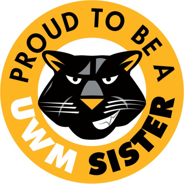 Wisconsin Milwaukee Large Decal Panther Head Proud To Be A UWM Sister - ONLINE ONLY