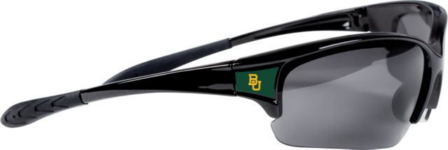 Baylor Mens Sporty Sunglasses Interlocking Bu | Black