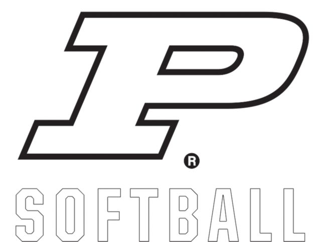Purdue Medium Decal Purdue P - Softball