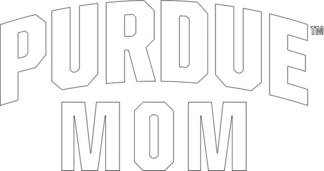 Purdue Medium Decal Arched Purdue Mom