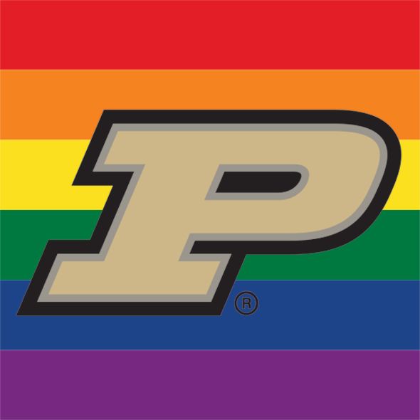 Purdue Large Decal Purdue - Pride Motion P - ONLINE ONLY