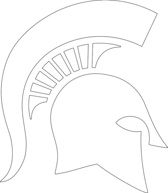 Michigan State Medium Decal Michigan State Spartan Head - ONLINE ONLY