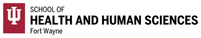 Indiana Medium Decal IU Fort Wayne School of Health and Human Sciences Horizontal - ONLINE ONLY