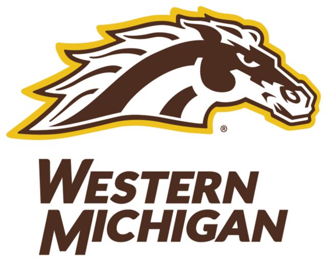 Western Michigan Medium Decal Western Michigan with Bronco Head Mascot - ONLINE ONLY