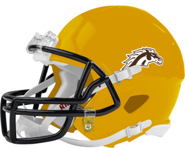 Western Michigan Riddell Replica Mini Helmet WMU Bronco Head Mascot - ONLINE ONLY