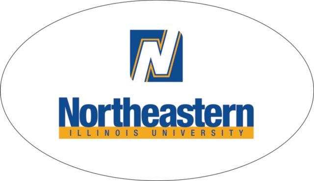 Northeastern Illinois Large Decal Wordmark Vertical - ONLINE ONLY