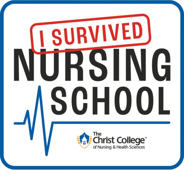 Christ College Medium Decal I Survived Nursing School - ONLINE ONLY