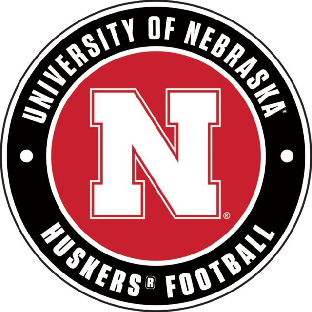 Nebraska Medium Decal Huskers Football - ONLINE ONLY