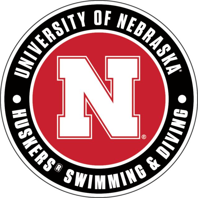 Nebraska Medium Decal Huskers Swimming and Diving - ONLINE ONLY
