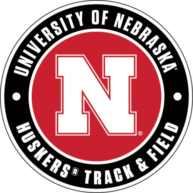 Nebraska Medium Decal Huskers Track and Field - ONLINE ONLY