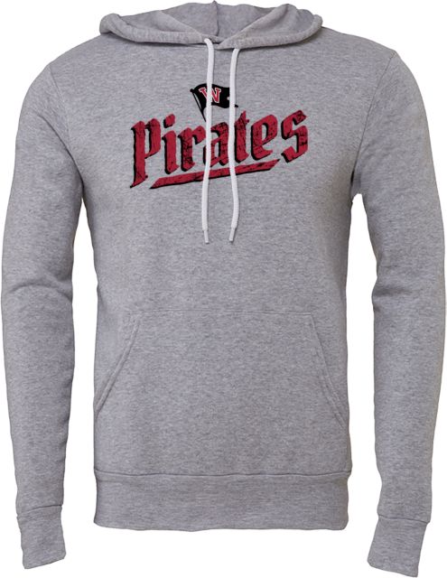 Whitworth Bella + Canvas Fleece Hood Pirates Wordmark with Flag - ONLINE ONLY