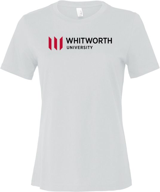 Whitworth Bella + Canvas Womens Relaxed Cotton T Shirt Whitworth University Primary Mark - ONLINE ONLY