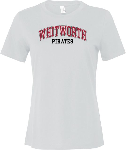 Whitworth Bella + Canvas Womens Relaxed Cotton T Shirt Whitworth Pirates Arched Wordmark - ONLINE ONLY