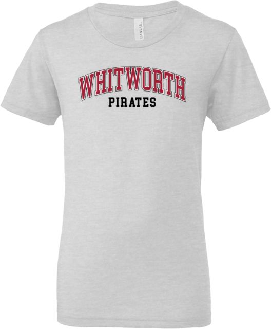 Whitworth Bella + Canvas Youth Jersey T Shirt Whitworth Pirates Arched Wordmark - ONLINE ONLY