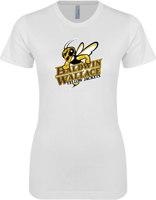 Baldwin Wallace Next Level Ladies SoftStyle Junior Fitted Tee Baldwin Wallace Yellow Jackets Primary Athletics - ONLINE ONLY
