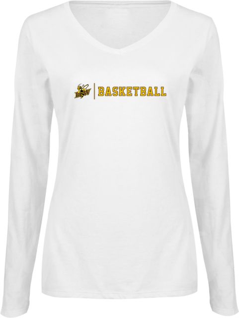 Baldwin Wallace Ladies Long Sleeve V Neck Tee Baldwin Wallace Basketball - ONLINE ONLY