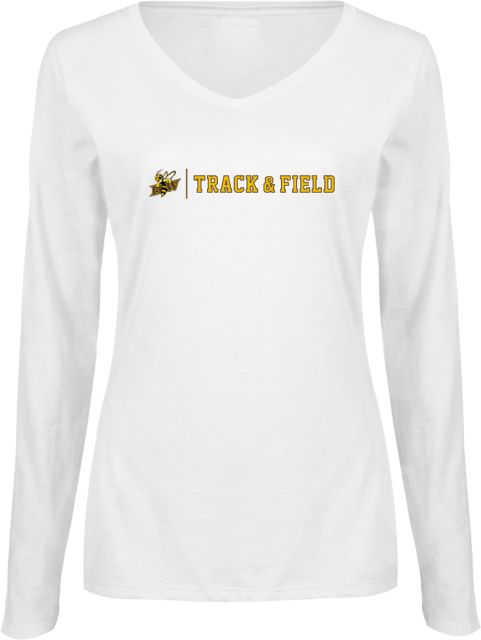 Baldwin Wallace Ladies Long Sleeve V Neck Tee Baldwin Wallace  Track and Field - ONLINE ONLY